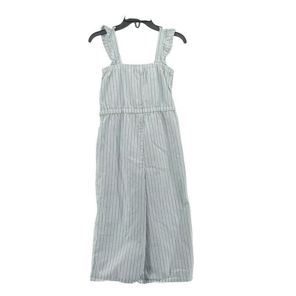 Carter’s Girls Blue Striped Smocked 100% Cotton Sleeveless Jumpsuit Size 5 - Picture 5 of 14